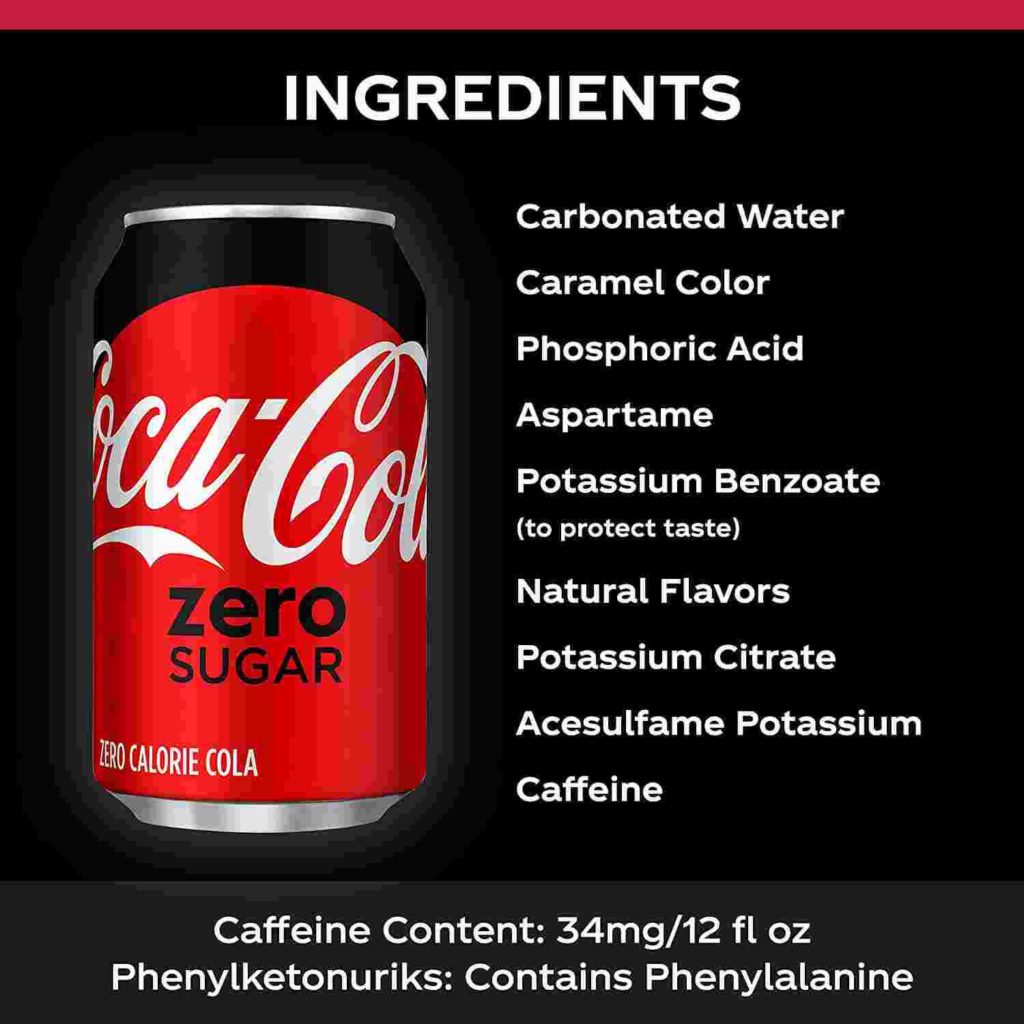 ingredients of coke zero